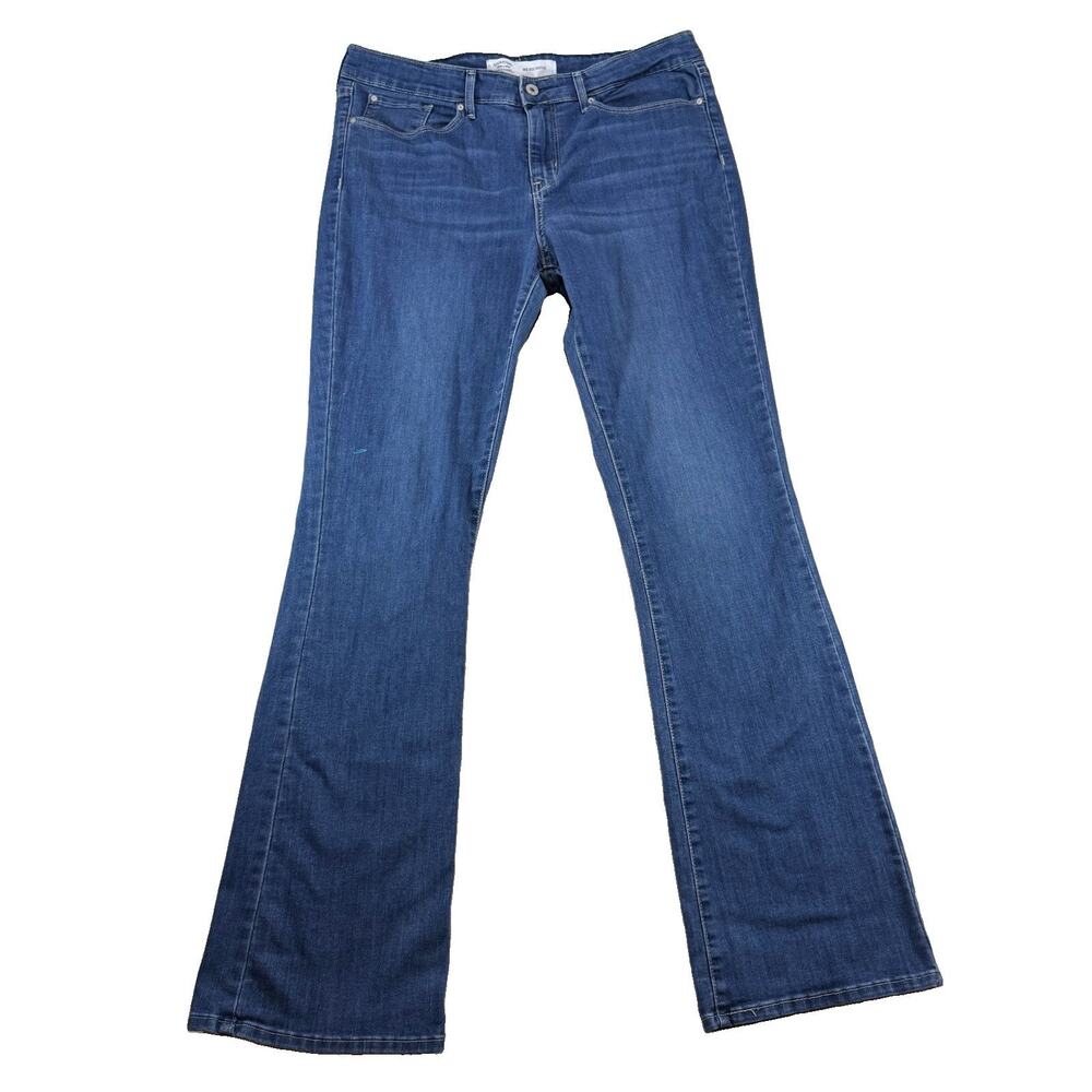 Signature Levi Strauss Women's Mid-Rise Bootcut Jeans Size 34X32 Blue Stretch